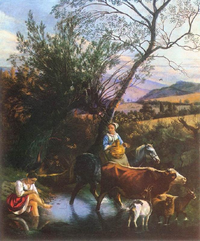 SIBERECHTS, Jan The Ford ar France oil painting art